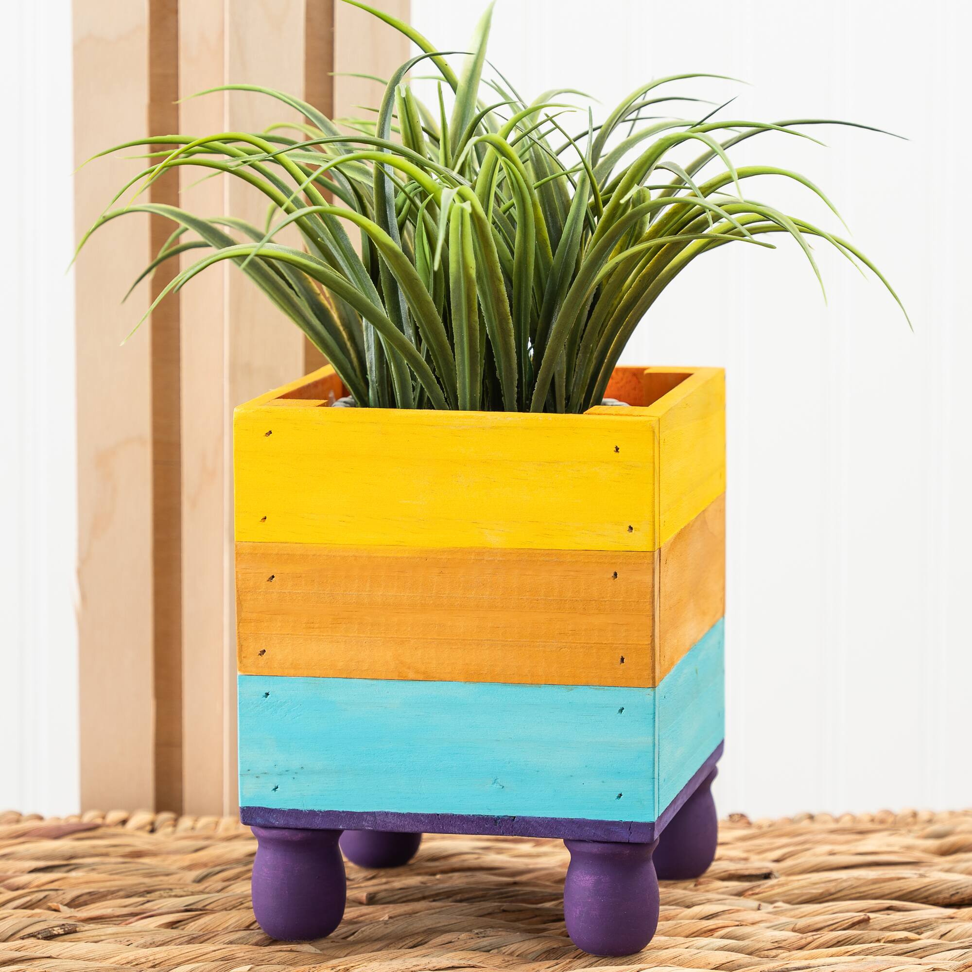 6" Unfinished Wooden Cube Riser Box